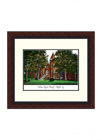 Northern Arizona University Framed Wall Print Brown/Red/Green 18x16inch