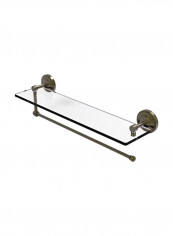 Prestige Regal Collection Paper Towel Holder With Glass Shelf Antique Brass/Clear 22inch