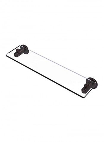 Wall Mounted Glass Shelf Clear/Brown 22x5x2.8inch