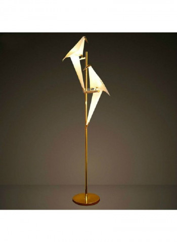Double Heads Simple LED Floor Lamp Gold/White