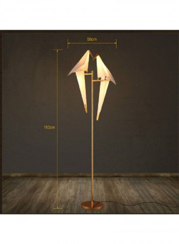 Double Heads Simple LED Floor Lamp Gold/White