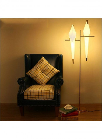 Double Heads Simple LED Floor Lamp Gold/White