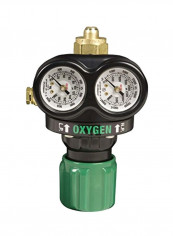 Single Stage Oxygen Regulator Black/Green