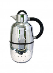 Gallotherm Stainless Steel Thermos Flask Black/Silver 1L