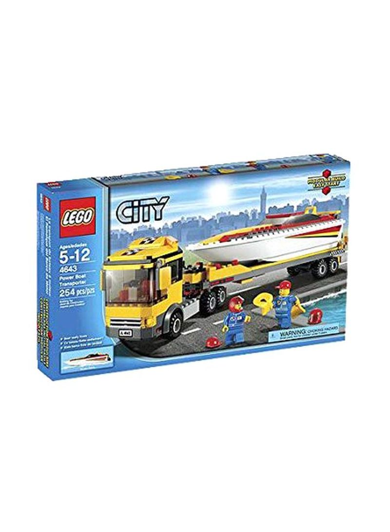 254-Piece City Powerboat Transporter Building Kit