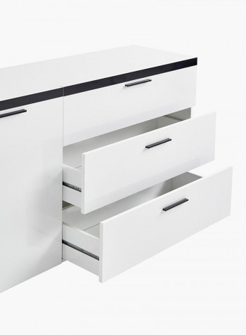 3-Drawer And 2-Door Sideboard Multicolour 180 x 84 x 42centimeter