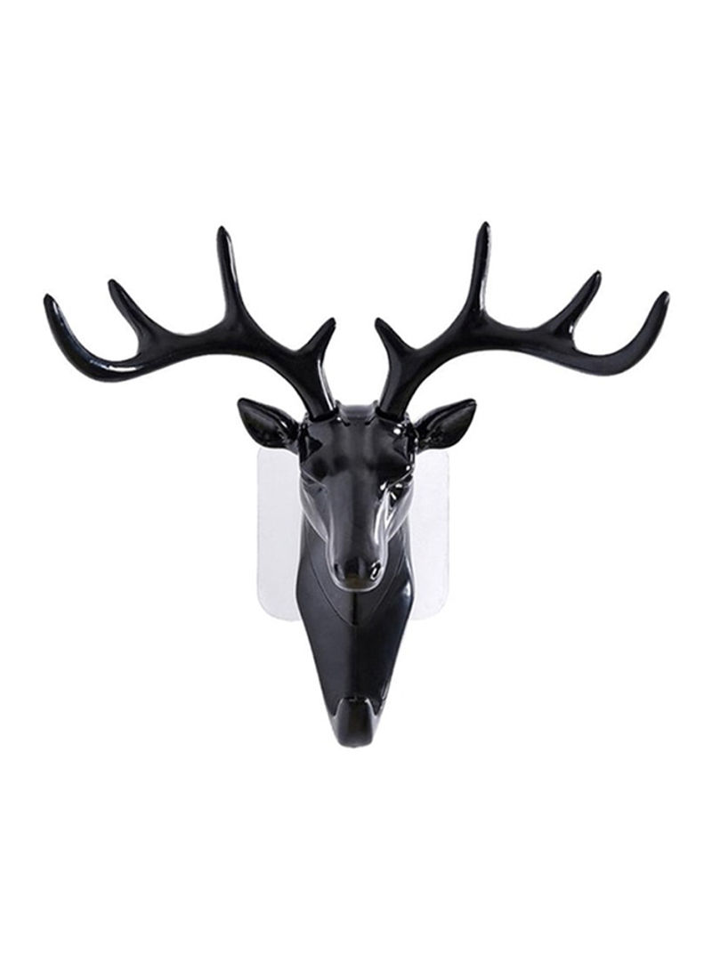 Deer Horn Wall Mounted Bag Hanger Black