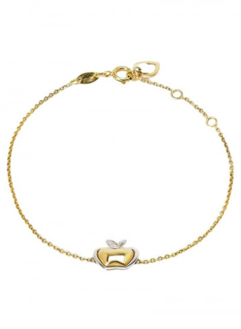 18K Gold Diamond Chain Bracelet