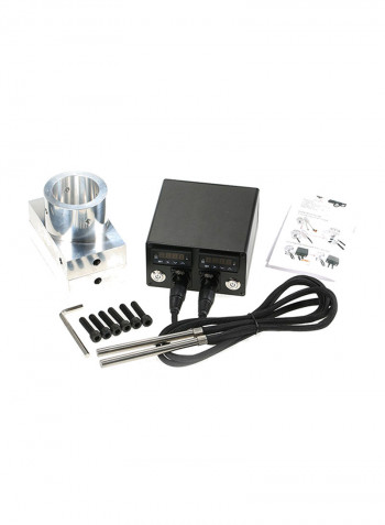 Double PID Controller Enail Heating Aluminium Plate Kit Black/Silver