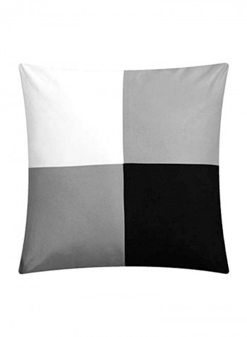 10-Piece Printed Microfiber Comforter Set White/Black/Grey Queen
