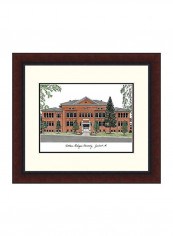 Eastern Michigan University Legacy Alumnus Framed Lithographic Print Brown/Green/Grey 18x16inch