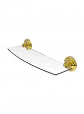 Prestige Que New Collection Glass Shelf Gold/Clear 18inch