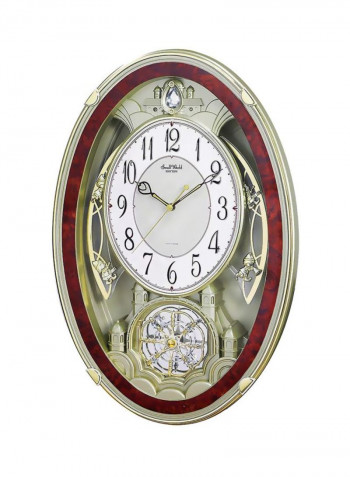 Trumpet Boys Musical Motion Wall Clock Brown 2.9x16.1x24.7inch