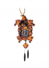 Wooden Cuckoo Wall Clock Brown 29x38.2x77centimeter