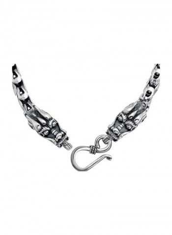 925 Sterling Silver Dragon Head Clasp Bracelet