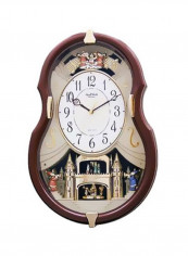 Viola Entertainer II Musical Wall Clock Brown/White 3.6 x 13 x 19.6inch