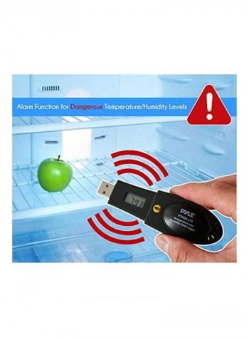 External Monitor Temperature Display Black/White 4.5x1.3x0.9inch