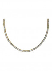 14 Karat Gold Plated Cubic Zirconia Studded Necklace