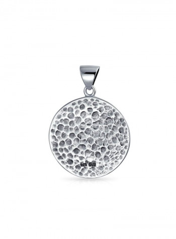 925 Sterling Silver Coin Medallion Pendant Necklace