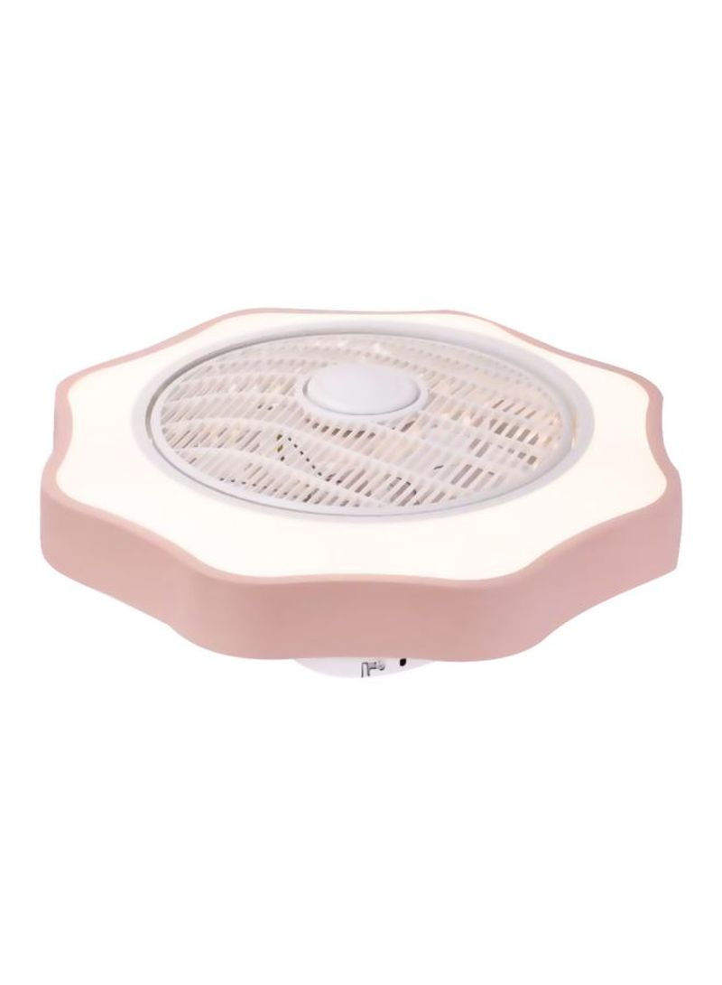 LED Ceiling Light With Fan Pink/White 55.00x27.00x55.00centimeter