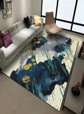 Chic Color Block Anti Skid Carpet Multicolour 140x200centimeter