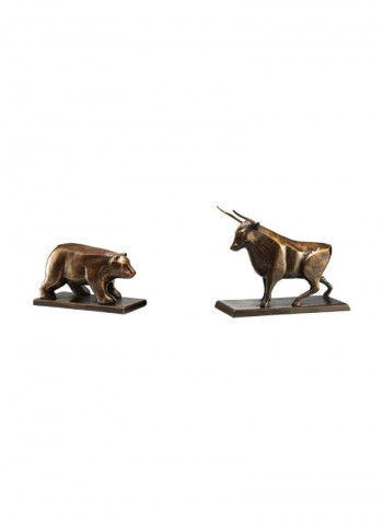 2-Piece Bull And Bear Bookend