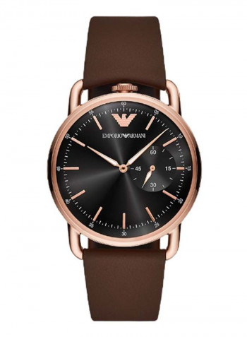 Men's Aviator Water Resistance Leather Analog Watch AR11337