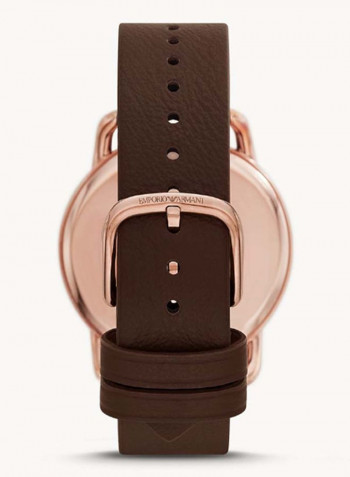 Men's Aviator Water Resistance Leather Analog Watch AR11337