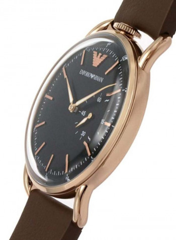 Men's Aviator Water Resistance Leather Analog Watch AR11337