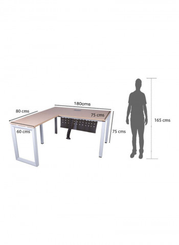 Modern Workstation Without Drawer Oak 75x75x180cm