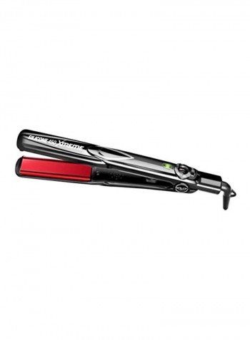 Xtreme Silicone Adjustable Temperature Setting Flat Iron Black/Red