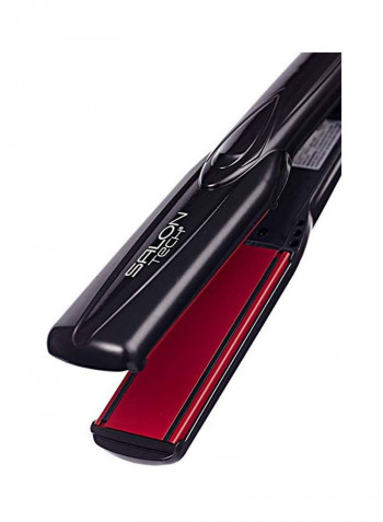 Xtreme Silicone Adjustable Temperature Setting Flat Iron Black/Red