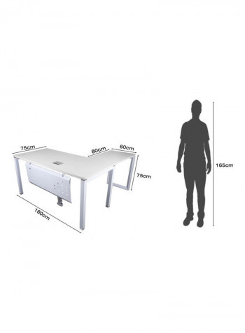 Modern Workstation Without Drawer White 75x75x180cm
