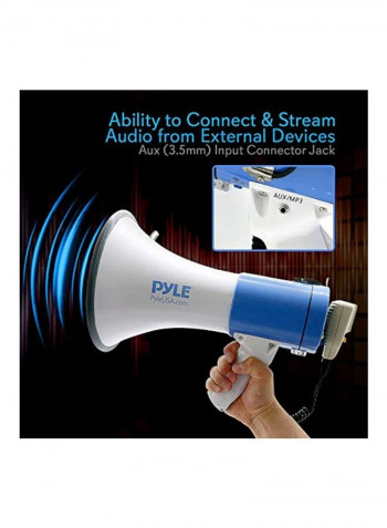 Megaphone PA Bullhorn Speaker PMP59IR White/Blue