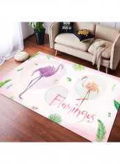 Flamingo Pattern Chic Rectangular Carpet Multicolour 160x230centimeter