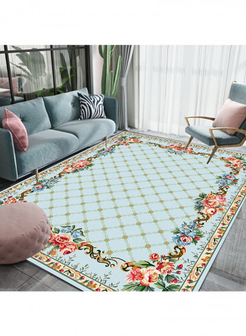 European Style Floral Rectangular Carpet Multicolour 160x230centimeter