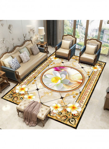 Flower Pattern Anti-Skid Carpet Multicolour 160x230centimeter