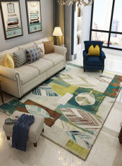 Printed Anti-Skidding Mat Multicolour 140x200centimeter