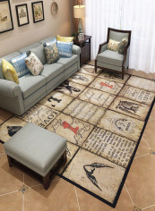 Vintage Style Soft Comfy Mat Multicolour 140x200centimeter