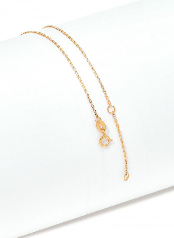 18 Karat Rose Gold Amethyst Single Stone Necklace