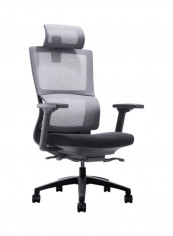 Office Desk Chair Grey/Black 67.5x47x127centimeter