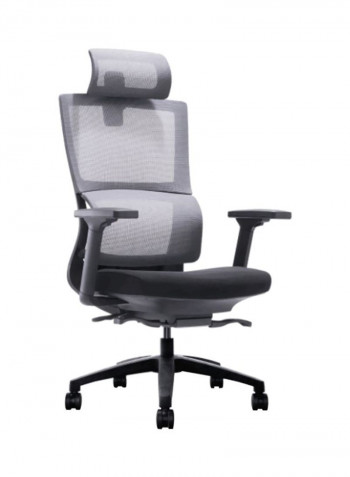 Office Desk Chair Grey/Black 67.5x47x127centimeter