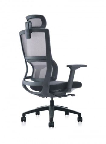 Office Desk Chair Grey/Black 67.5x47x127centimeter