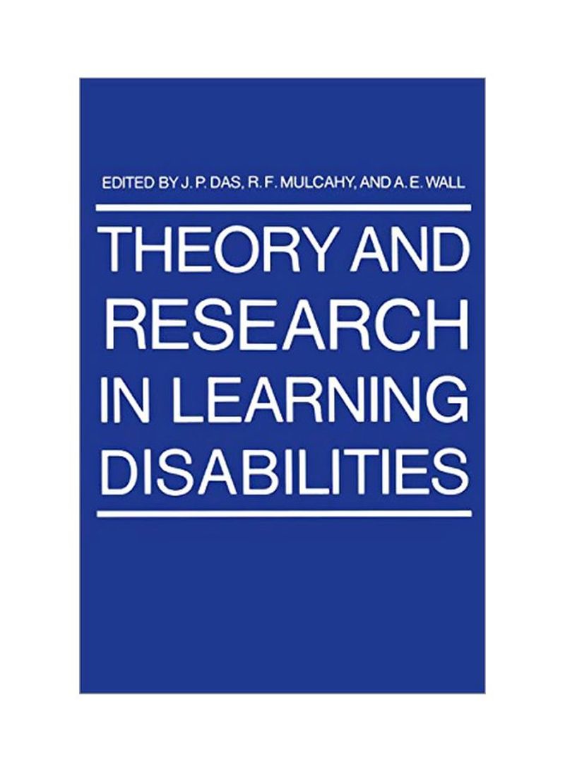 Theory And Research In Learning Disabilities Hardcover