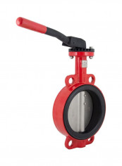 Disc Butterfly Valve Red/Black/Silver 8inch