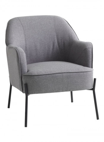 Designer Arm Chair Grey/Black 78x80x67centimeter