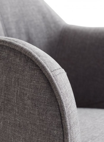 Designer Arm Chair Grey/Black 78x80x67centimeter