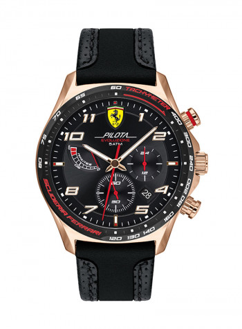 Men's Leather Chronograph Wrist Watch 830719