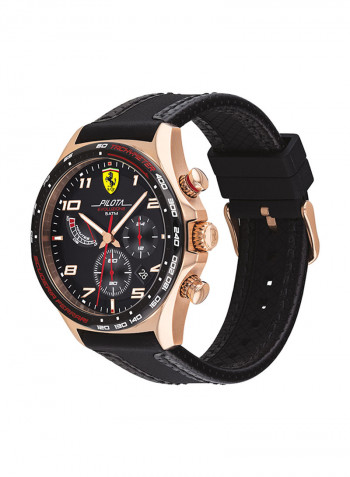 Men's Leather Chronograph Wrist Watch 830719