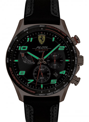 Men's Leather Chronograph Wrist Watch 830719